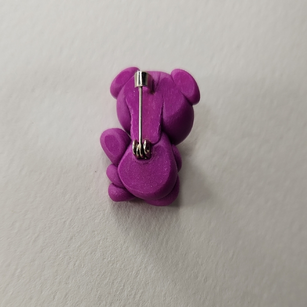 Purple Bear Figurine - Picture 2 of 2